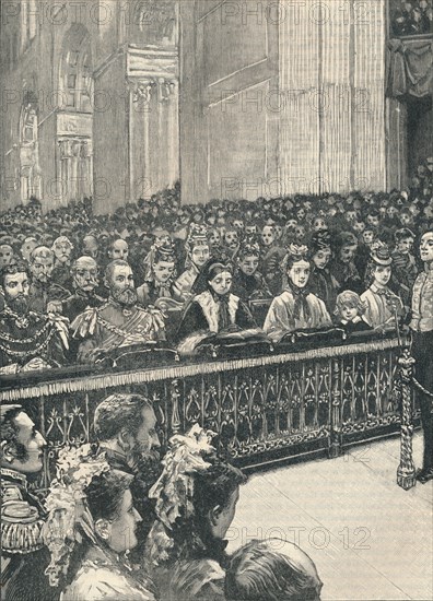 'The Thanksgiving Service in St. Paul's Cathedral', 1906. Artist: Unknown.