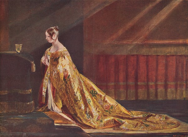 Queen Victoria in the Coronation robes, 1838 (1906). Artist: Charles Robert Leslie.