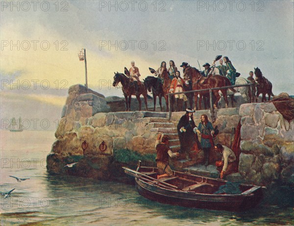 'A Lost Cause: the Flight of James II after the Battle of the Boyne, 1690' (1905). Artist: Unknown.