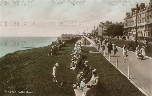 The Leas, Folkestone, Kent, c1920. Artist: Unknown.