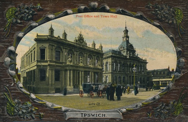 Post Office and Town Hall, Ipswich, Suffolk, c1905. Artist: Unknown.