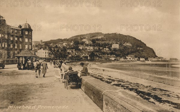 Minehead Promenade, Somerset, c1930s. Artist: Unknown.