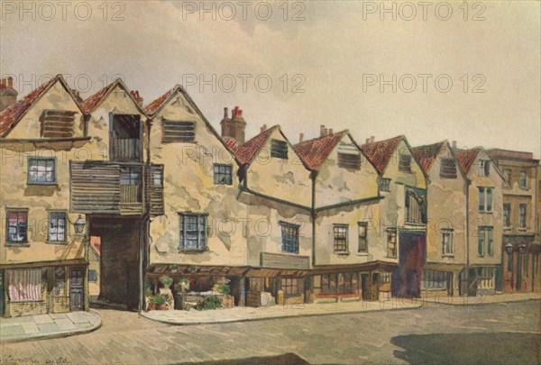 'Ancient Tenements in Bermondsey Street', Bermondsey, London, 1886 (1926).  Artist: John Crowther.
