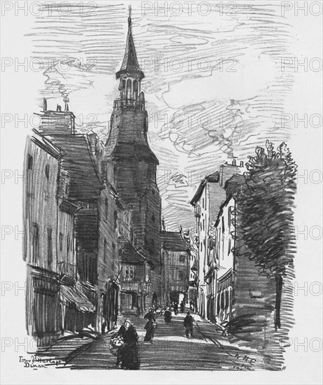 'Tour D'Horloge, Dinan', c.1907. Artist: William Henry Charlton.