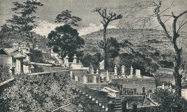 The Cemetery Hill at Nagasaki, Japan, before the modern expansion of the town, 1907. Artist: Unknown.