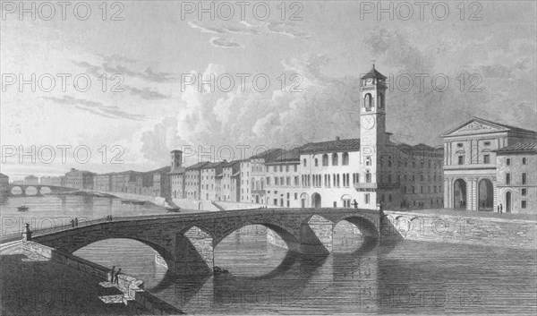 'Pisa', 1818.  Artist: Charles Theodosius Heath.