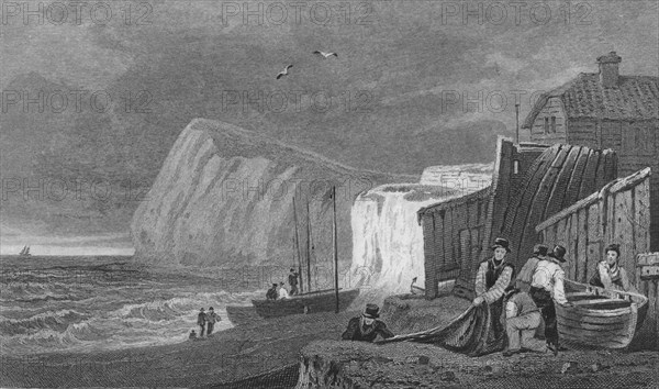 'Shakeseare's Cliff, Dover. Kent', 1831.  Artists: Henry Gastineau, Henry Adlard.