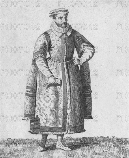 'A Merchant - Dress of Eminent Citizens in 1640', 1807. Artist: Warren.