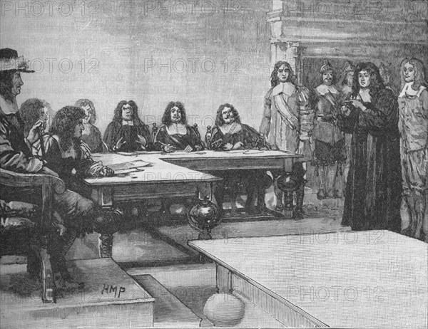 Titus Oates before the Privy Council, 1678 (1905). Artist: Unknown.