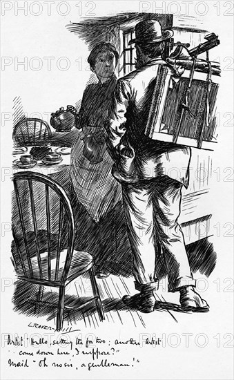 'Oh No Sir A Genlteman', c1899. Artist: Leonard Raven-Hill.