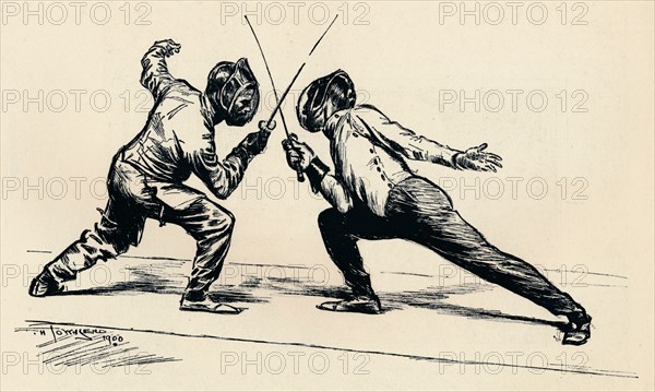'Fencers', 1900. Artist: Frederick Henry Townsend.