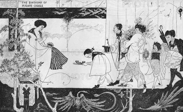 'The Birthday of Madame Cigale', c1893. Artist: Aubrey Beardsley.