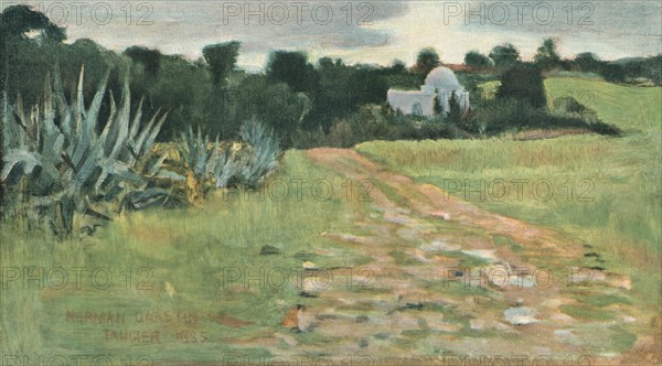 'Saint's House and Field, Tangier', 1885. Artist: Norman Garstin.