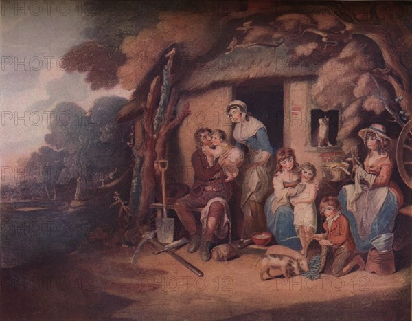 'The Husbandman's - Saturday Evening:  Return from Labour', c1789. Artist: William Nutter.