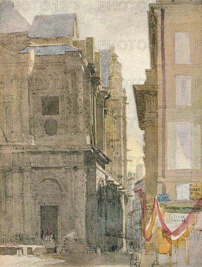 'Church of St. Eustache, Paris', c1829. Artist: David Cox the elder.