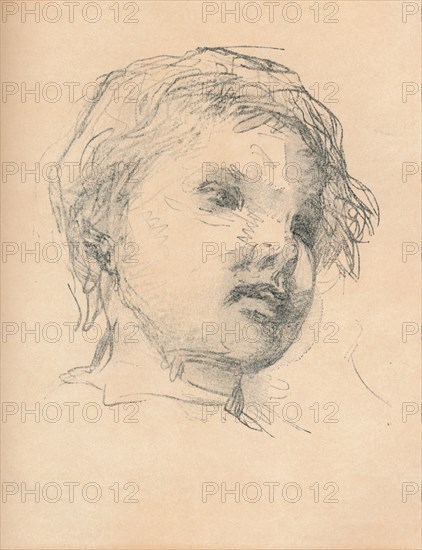 Sketch of a child, c1920. Artist: Matthias Marris.