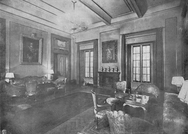 Reception room for the visit of King Victor Emmanuel III and Queen Elena of Italy to Cairo, c1933. Artist: Unknown.