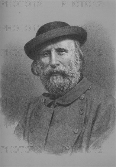 Giuseppe Garibaldi, Italian soldier and politician, 1860s (1936). Artist: Unknown.