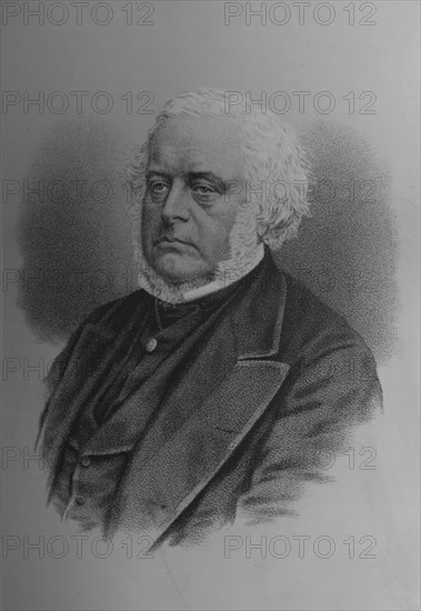 John Bright, British politican and orator, 1870s (1883).  Artist: Unknown.