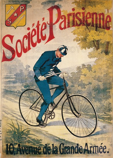 Advertisement for Societe Parisienne bicycles, c1895. Artist: Unknown.