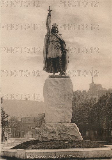 Statue of King Alfred the Great, Winchester, Hampshire, early 20th century(?). Artist: Unknown.