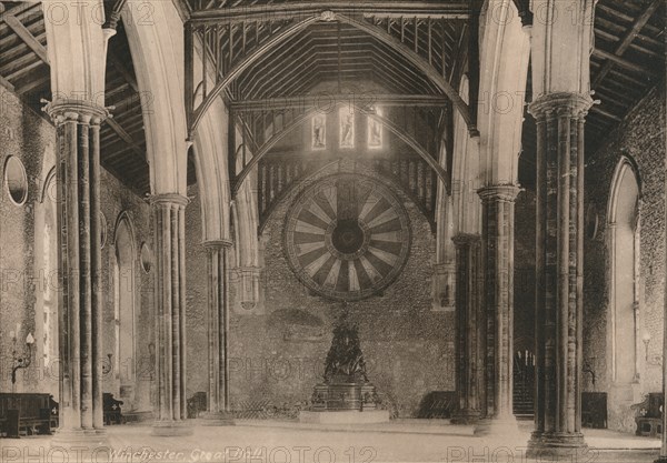 Great Hall of Winchester Castle, Hampshire, early 20th century(?). Artist: Unknown.