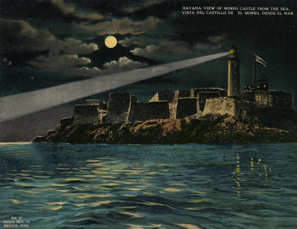 View of Morro Castle from the sea, Havana, Cuba, c1920. Artist: Unknown.