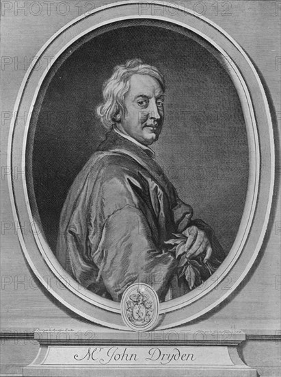 'John Dryden', c1700. Artist: Gerard Edelinck.