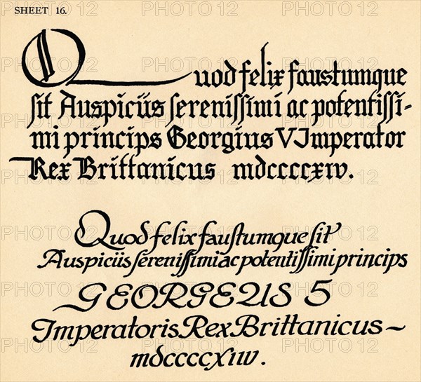 Sheet 16, from a portfolio of alphabets, 1929.