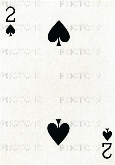 2 of Spades from a deck of Goodall & Son Ltd. playing cards, c1940. Artist: Unknown.