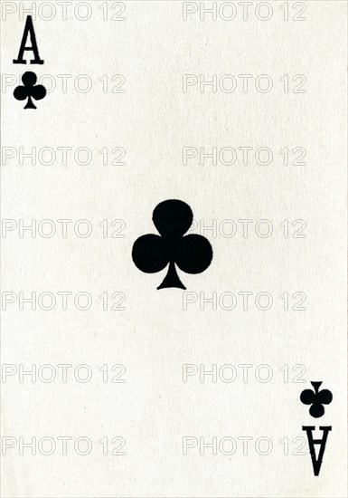 Ace of Clubs from a deck of Goodall & Son Ltd. playing cards, c1940. Artist: Unknown.