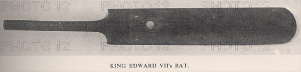 King Edward VII's cricket bat, 1912. Artist: Unknown.
