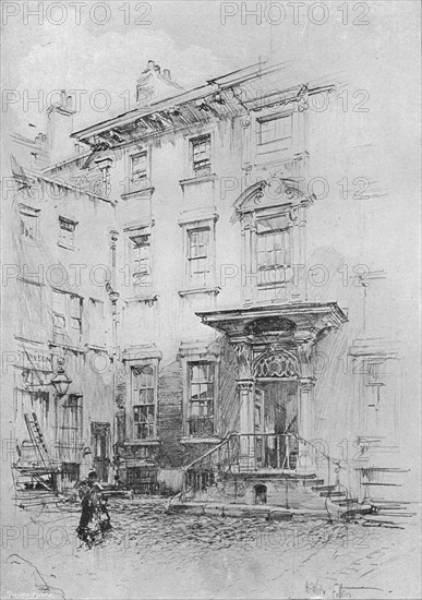 'Sir Christopher Wren's house, Love Lane', c1902, (1903). Artist: Hedley Fitton.