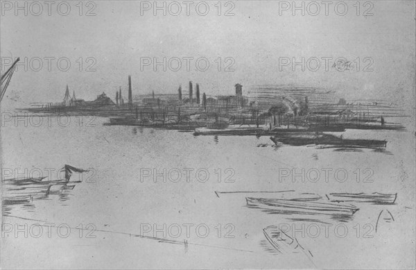 'Battersea, Dawn', 1877, (1904). Artist: James Abbott McNeill Whistler.