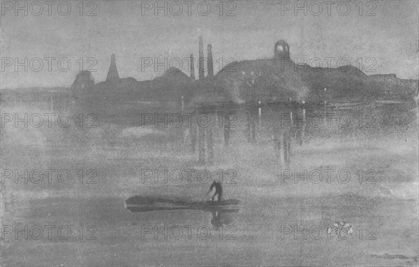 'Nocturne: The Thames at Battersea', 1878, (1904). Artist: James Abbott McNeill Whistler.