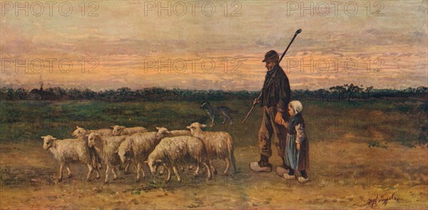 'The Return of the Flock', c1899. Artist: Jozef Israels.