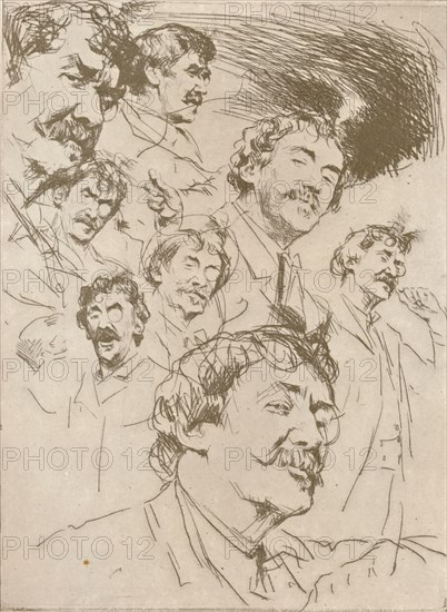 'Portrait Study', c1880, (1904). Artist: Mortimer L Menpes.