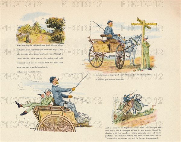 'The Strange Adventures of a Dog-Cart', 1888, (1946). Artist: Randolph Caldecott.