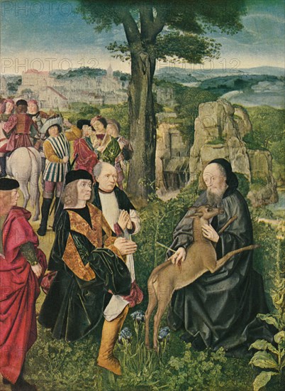 'Saint Giles and the Deer', c1500, (1909). Artist: Unknown.