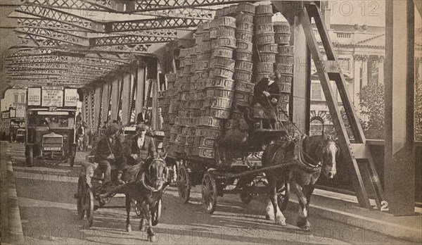 'The Temporary Bridge', c1925, (1935). Artist: Unknown.