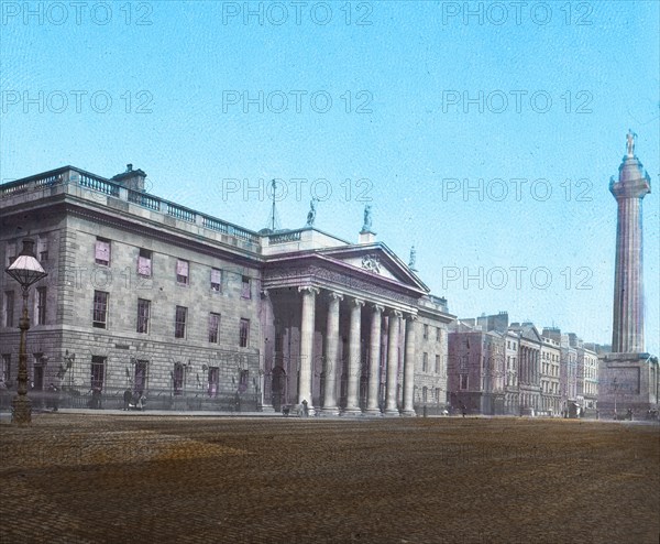 'General Post Office and Nelson's Pillar', c1910. Artist: Unknown.