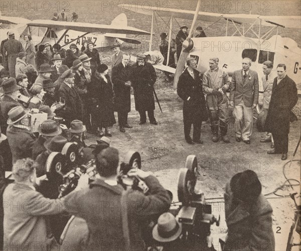 'Members of the Expedition at Heston Airport, February, 17, 1933, just before leaving for India', c1 Artist: Unknown.