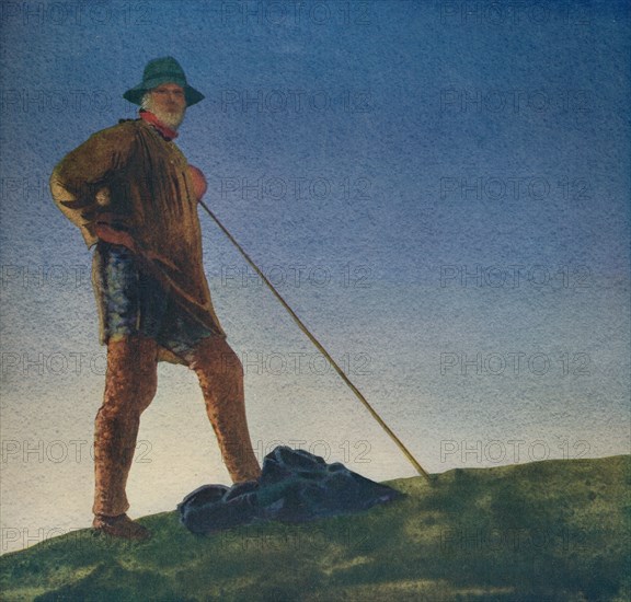 'The Shepherd hears the Guns at Dawn', c1910, (c1932). Artist: William Blamire Young.