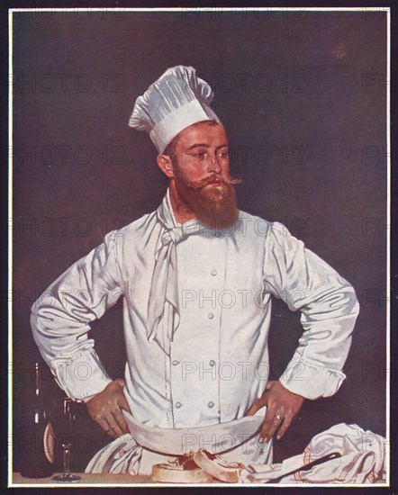 'Le Chef de l'Hôtel Chatham, Paris', c1921. Artist: William Newenham Montague Orpen.