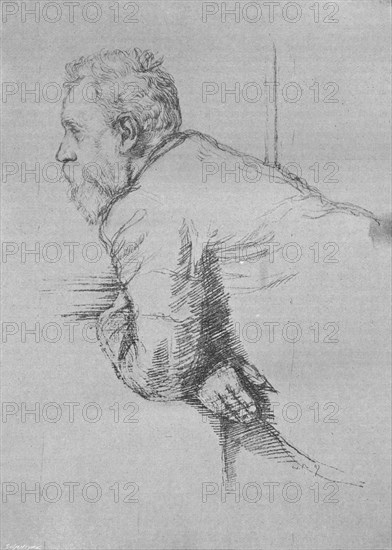 'William Ernest Henley', 1897, (1903). Artist: William Rothenstein.