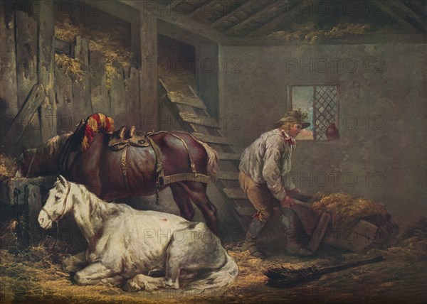 'Horses in a Stable', 1791. Artist: George Morland.