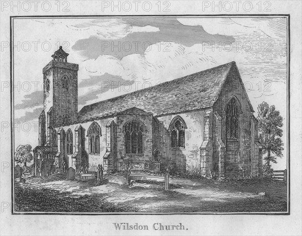 'Wilsdon Church', c1792. Artist: Unknown.