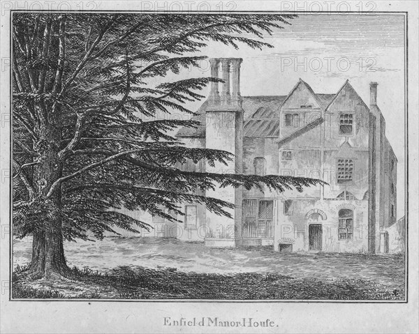 'Enfield Manor House', c1792. Artist: Unknown.