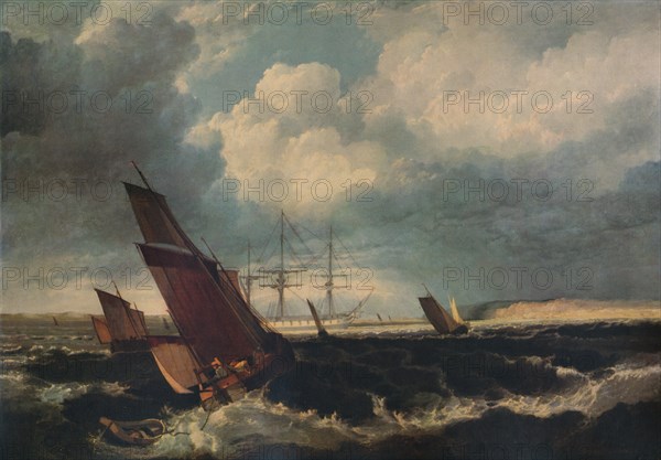 'Guardship off the Nore', c1844. Artist: Clarkson Stanfield.