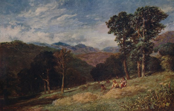 'Haymaking, near Conway', c1852. Artist: David Cox the elder.